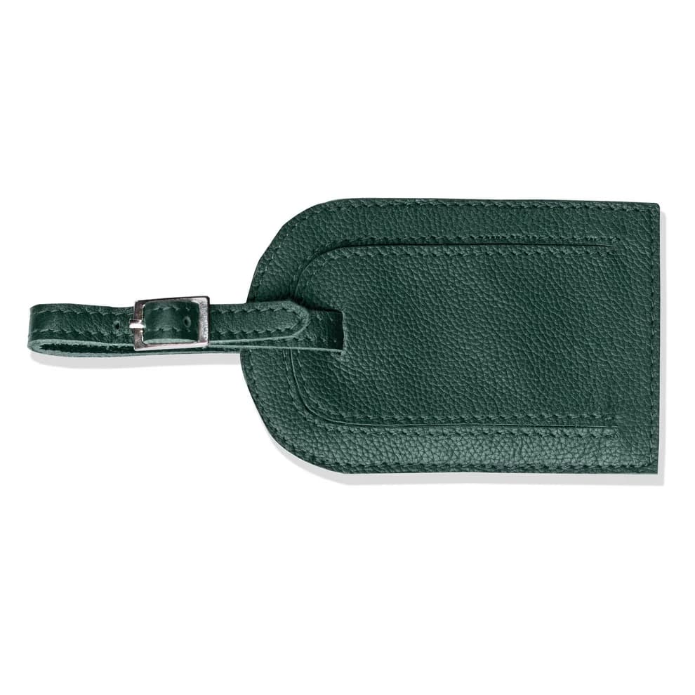 Chelsea Leather Luggage Tag, Green