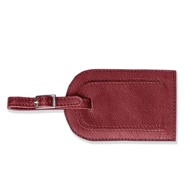 Chelsea Leather Luggage Tag, Red