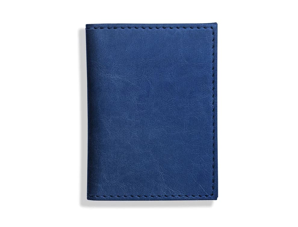 Harrogate Collection Faux Leather Card Holder, Blue