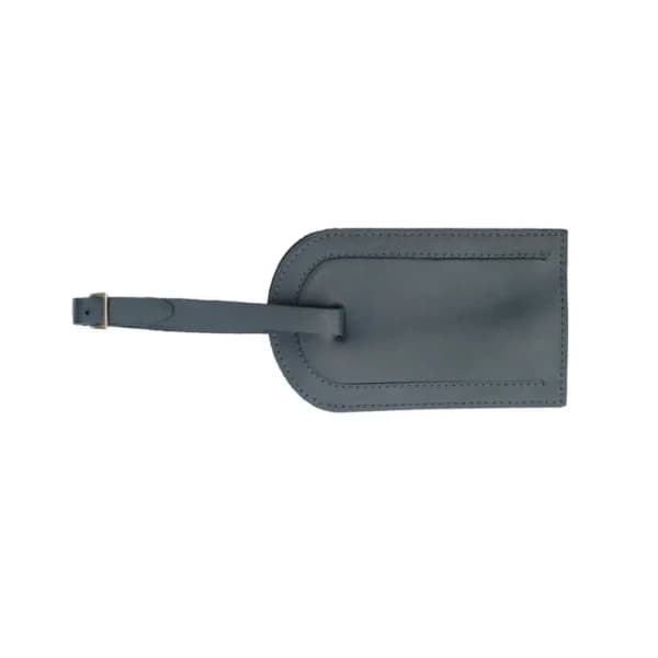 Windsor Collection Leather Luggage Tag, Navy