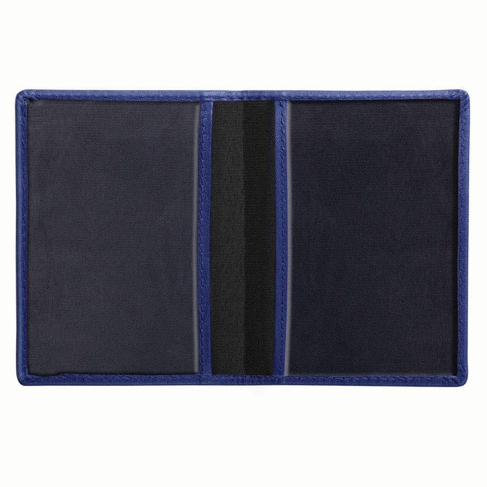 Chelsea Collection Real Leather Card Holder Blue