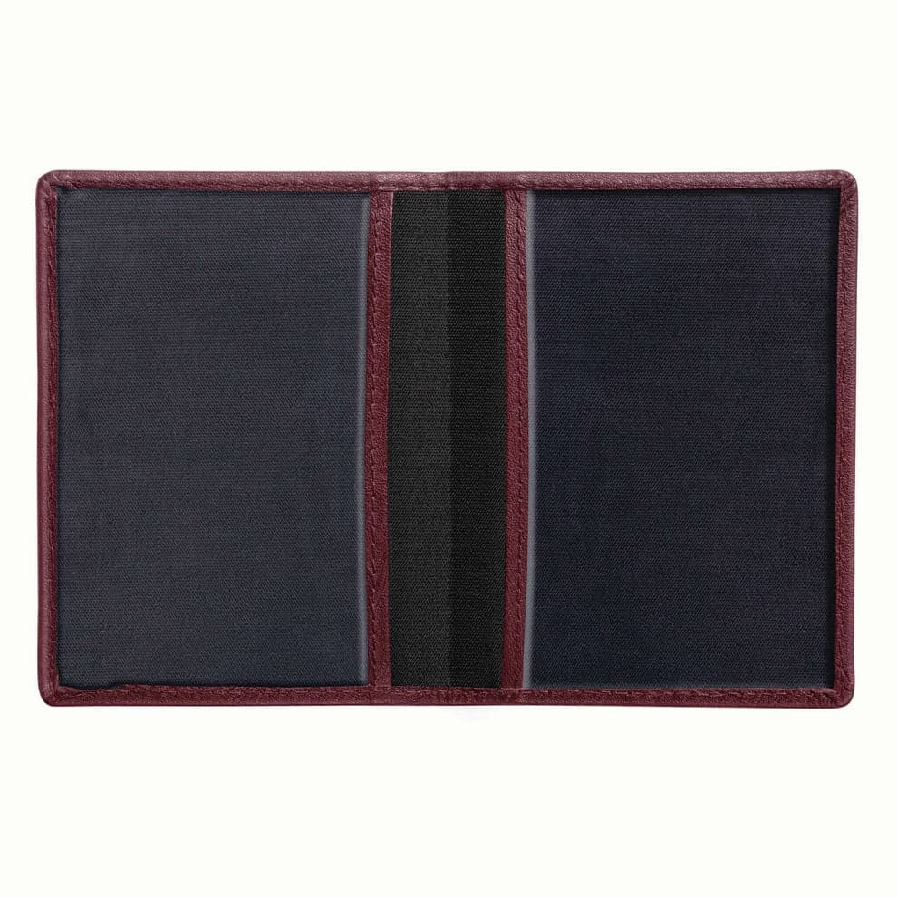 Chelsea Collection Real Leather Card Holder Burgundy