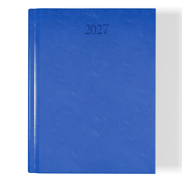 Richmond FineGrain Quarto Desk Diary, Day Per Page, Blue