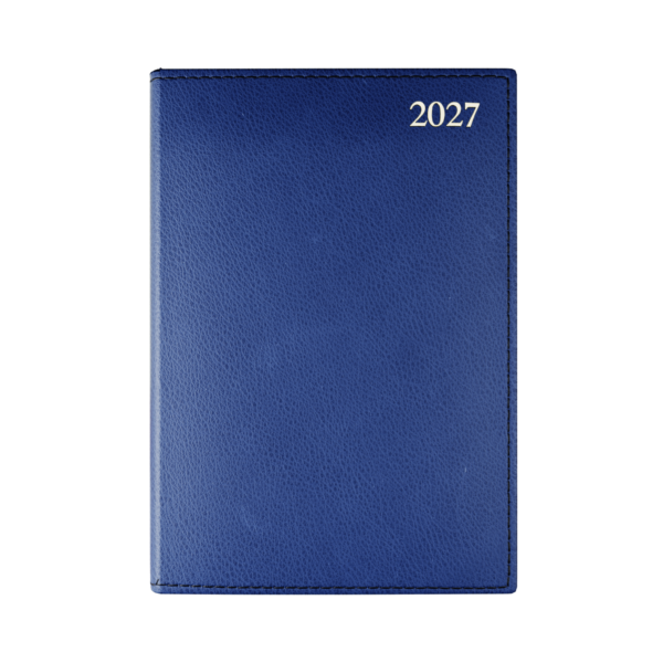 Chelsea Leather A4 Desk Diary, Day Per Page, Blue