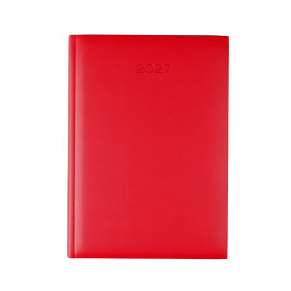 Lewes SmoothGrain A4 Garage Desk Diary, Day Per Page, Red
