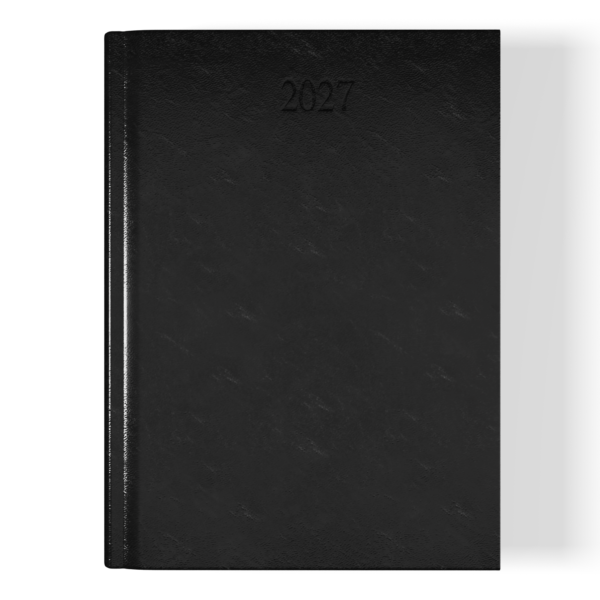 Richmond FineGrain A5 Desk Diary, Day Per-Page, Black