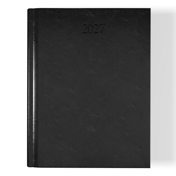 Richmond FineGrain Quarto Desk Diary, Day Per Page, Black