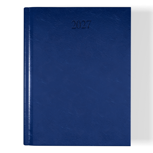 Richmond FineGrain Quarto Desk Diary, Day Per Page, Dark Blue